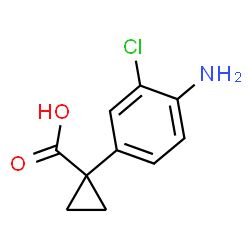 1-(4-Amino-3-chlorophenyl)cyclopropanecarboxylic acid structure