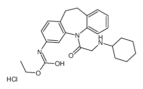 ethyl N-[11-[2-(cyclohexylamino)acetyl]-5,6-dihydrobenzo[b][1]benzazepin-2-yl]carbamate,hydrochloride结构式