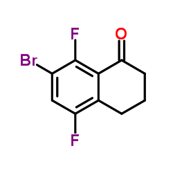 7-溴-5,8-二氟-3,4-二氢萘-1(2H)-酮结构式