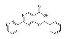 4-(benzyloxy)-2-(pyridazin-3-yl)pyrimidine-5-carboxylic acid Structure
