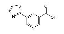 5-(1,3,4-thiadiazol-2-yl)pyridine-3-carboxylic acid结构式