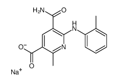 sodium,5-carbamoyl-2-methyl-6-(2-methylanilino)pyridine-3-carboxylate Structure