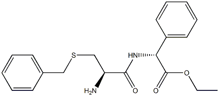 (R)-ethyl 2-((R)-2-aMino-3-(benzylthio)propanaMido)-2-phenylacetate结构式
