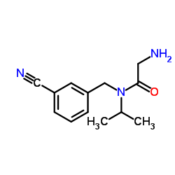N-(3-Cyanobenzyl)-N-isopropylglycinamide结构式