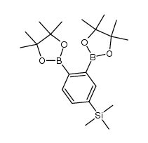 (3,4-bis(4,4,5,5-tetramethyl-1,3,2-dioxaborolan-2-yl)phenyl)trimethylsilane结构式