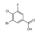3-溴-4-氯-5-氟苯甲酸结构式