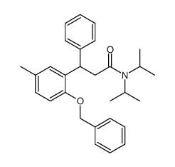 N,N-diisopropyl-3-(2-benzyloxy-5-methyl-phenyl)-3-phenyl-propane amide结构式