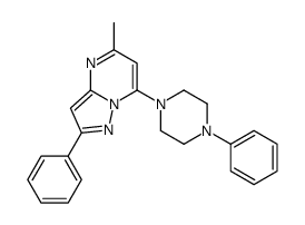 5-methyl-2-phenyl-7-(4-phenylpiperazin-1-yl)pyrazolo[1,5-a]pyrimidine结构式