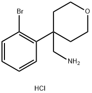 [4-(2-Bromophenyl)oxan-4-yl]methanamine hydrochloride Structure