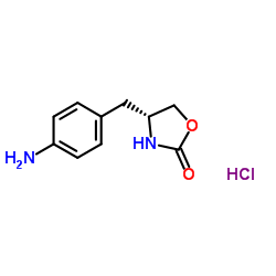 (4R)-4-[(4-Aminophenyl)Methyl]-2-oxazolidinone Monohydrochloride结构式