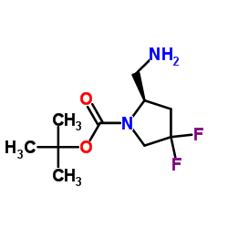 (R)-1-Boc-2-(aminomethyl)-4,4-difluoropyrrolidine Structure