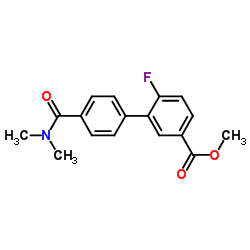 Methyl 4'-(dimethylcarbamoyl)-6-fluoro-3-biphenylcarboxylate结构式