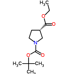 (S)-1-tert-butyl 3-ethyl pyrrolidine-1,3-dicarboxylate Structure
