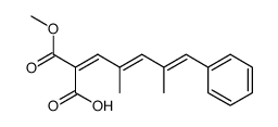 2-[(2E,4E)-2,4-Dimethyl-5-phenyl-penta-2,4-dien-(E)-ylidene]-malonic acid monomethyl ester结构式