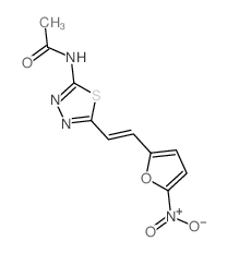 Acetamide,N-[5-[2-(5-nitro-2-furanyl)ethenyl]-1,3,4-thiadiazol-2-yl]- structure