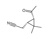 Cyclopropaneacetonitrile, 3-acetyl-2,2-dimethyl-, (1R-cis)- (9CI) Structure