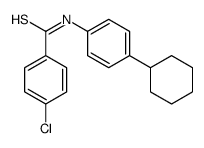 4-chloro-N-(4-cyclohexylphenyl)benzenecarbothioamide结构式