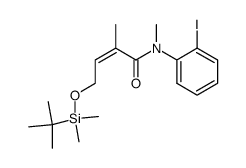 (Z)-4-(tert-Butyl-dimethyl-silanyloxy)-2-methyl-but-2-enoic acid (2-iodo-phenyl)-methyl-amide Structure