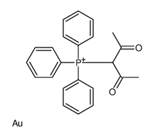 2,4-dioxopentan-3-yl(triphenyl)phosphanium,gold Structure