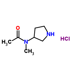 N-甲基-N-(吡咯烷-3-基)乙酰胺盐酸盐结构式