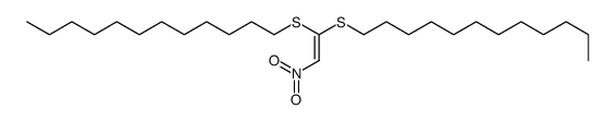 1-(1-dodecylsulfanyl-2-nitroethenyl)sulfanyldodecane Structure