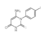 4(1H)-Pyrimidinone,6-amino-2,3-dihydro-1-(4-iodophenyl)-2-thioxo- Structure