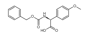 (S)-(N-benzyloxycarbonyl)-p-methoxyphenylglycine结构式