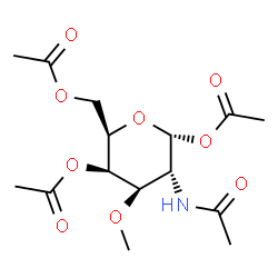 2-Acetylamino-3-O-methyl-2-deoxy-α-D-galactopyranose 1,4,6-triacetate structure