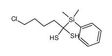 5-chloro-1-dimethylphenylsilyl-1,1-pentane dithiol结构式