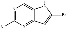 5H-Pyrrolo[3,2-d]pyrimidine, 6-bromo-2-chloro-结构式