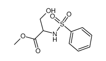 2-benzenesulfonylamino-3-hydroxy-propionic acid methyl ester Structure