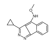 3-环丙基-茚并[1,2-c]吡唑-4(1H)-酮 O-甲基肟结构式