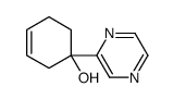 1-pyrazin-2-ylcyclohex-3-en-1-ol结构式