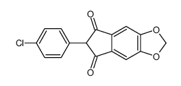6-(4-chlorophenyl)cyclopenta[f][1,3]benzodioxole-5,7-dione结构式