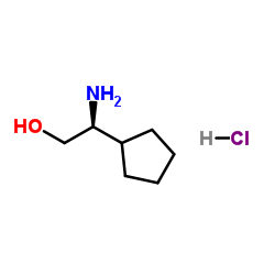 (S)-2-amino-2-cyclopentylethanol hydrochloride structure