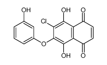 6-chloro-5,8-dihydroxy-7-(3-hydroxyphenoxy)naphthalene-1,4-dione结构式