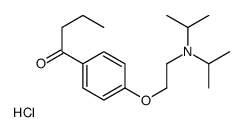 2-(4-butanoylphenoxy)ethyl-di(propan-2-yl)azanium,chloride Structure