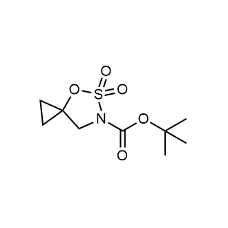 5,5-二氧杂-4-氧杂-5λ-硫杂-6-氮杂螺[2.4]庚烷-6-甲酸叔丁酯结构式
