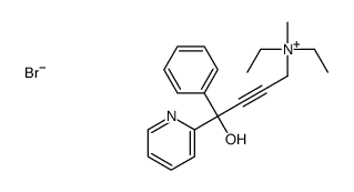 diethyl-(4-hydroxy-4-phenyl-4-pyridin-2-ylbut-2-ynyl)-methylazanium,bromide结构式