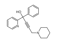 1-phenyl-4-piperidin-1-yl-1-pyridin-2-ylbut-2-yn-1-ol结构式