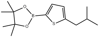 5-(2-Methylpropyl)thiophene-2-boronic acid pinacol ester结构式
