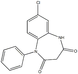 1H-1,5-Benzodiazepine-2,4(3H,5H)-dione, 7-chloro-1-phenyl-结构式