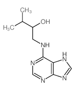 2-Butanol,3-methyl-1-(9H-purin-6-ylamino)- Structure