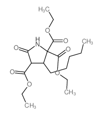 triethyl 5-oxo-3-pentylpyrrolidine-2,2,4-tricarboxylate Structure