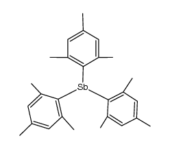 tris(2,4,6-trimethylphenyl)antimony Structure