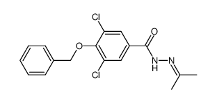 4-Benzyloxy-3,5-dichloro-benzoic acid isopropylidene-hydrazide结构式