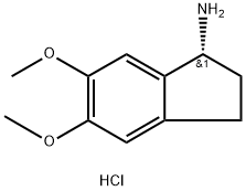 (R)-5,6-Dimethoxy-2,3-dihydro-1H-inden-1-amine hydrochloride Structure