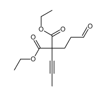 diethyl 2-(3-oxopropyl)-2-prop-1-ynylpropanedioate Structure