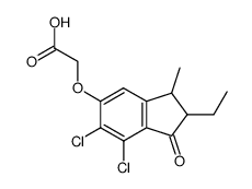 (6,7-Dichloro-2-ethyl-3-methyl-1-oxo-indan-5-yloxy)-acetic acid Structure