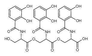 N,N',N''-tris(2,3-dihydroxybenzoyl)-O-L-seryl-O-L-seryl L-serine Structure
